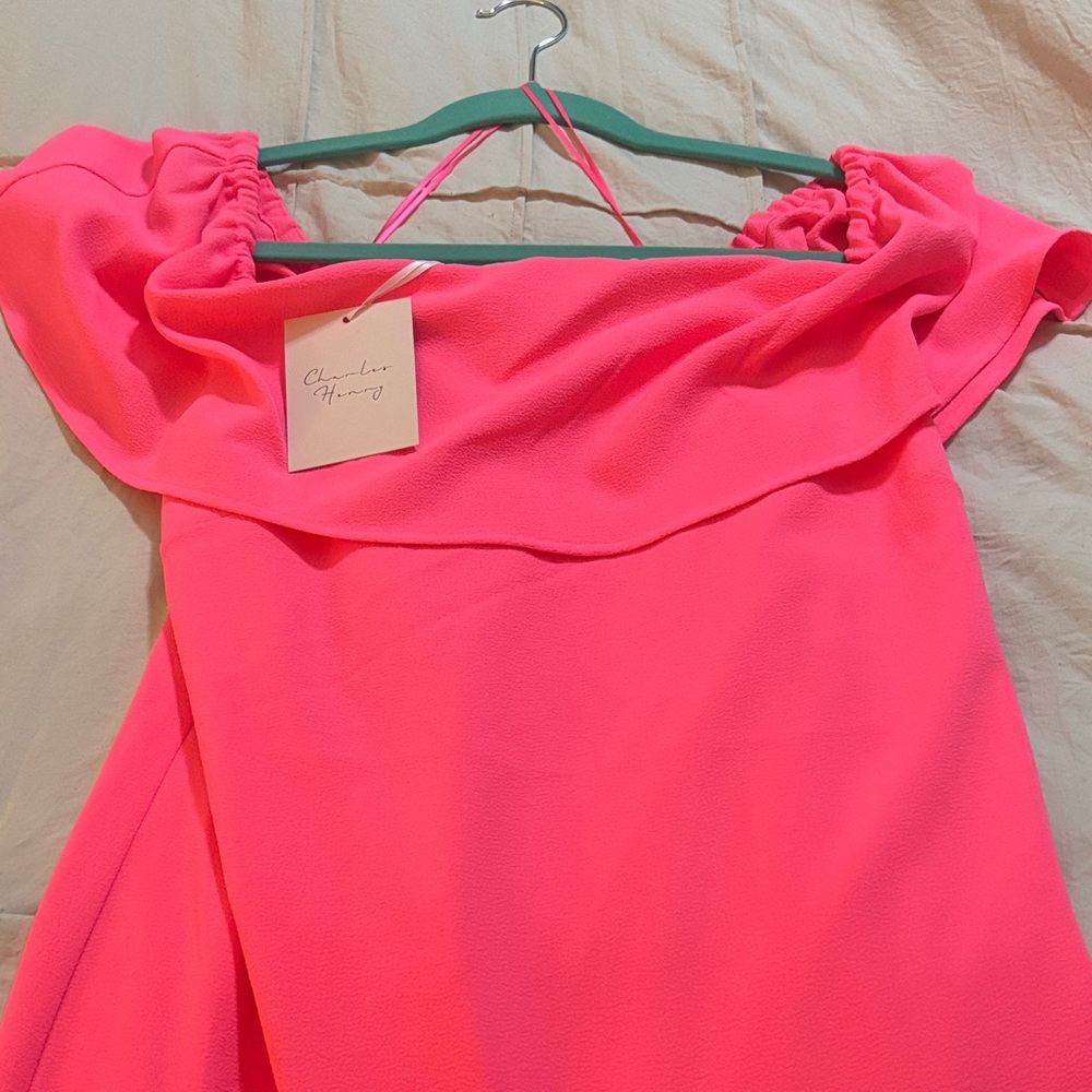 Charles Henry Strapless Pink Dress